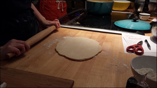 rolling out hte dough